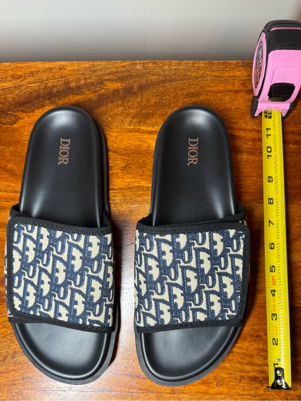 Navy Slide Sandals. No Brand.